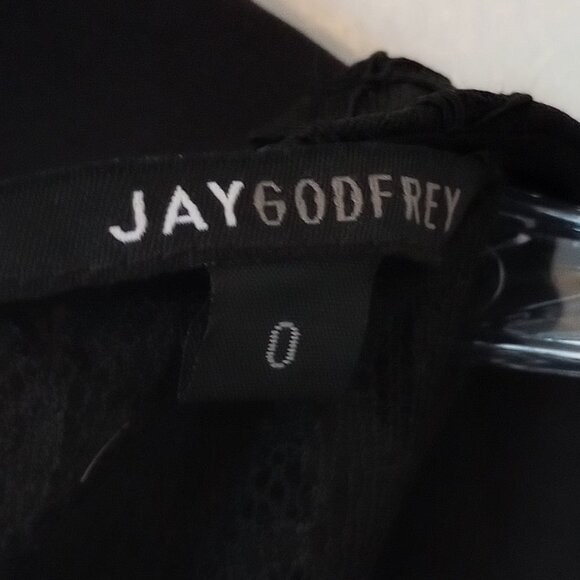 Jay Godfrey Black Flutter Sleeve Cocktail Dress - Picture 3 of 8